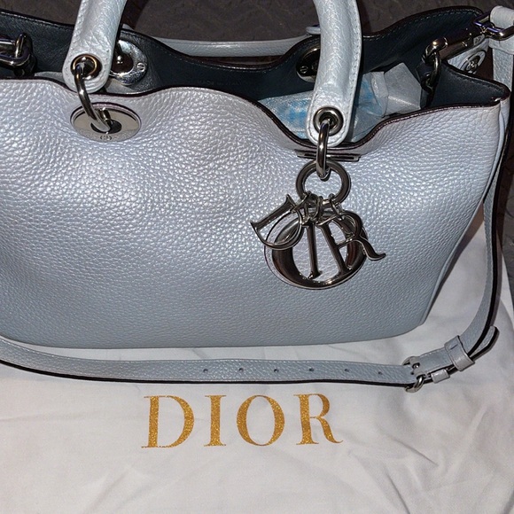 Preloved Dior VIP grey satchel excellent condition comes with dust bag . - Picture 5 of 14